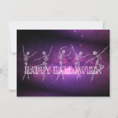 Dansende Skeleton Halloween Party Costume Party Kaart (Voorkant)