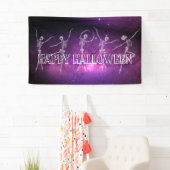 Dansende Skeleton Halloween Party Danspartij Spandoek (Insitu)