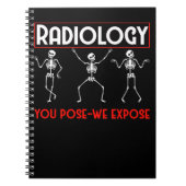 Dansende skeleton radioloog Funny Radiology Notitieboek (Voorkant)