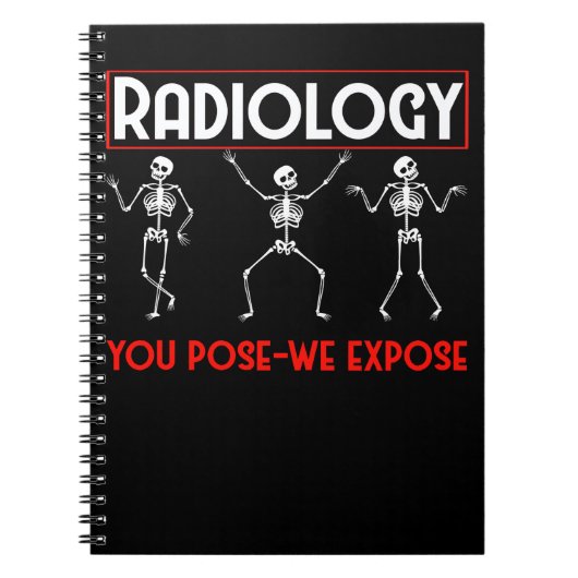 Dansende skeleton radioloog Funny Radiology Notitieboek (Voorkant)