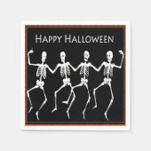 Dansende Skeletons Black Halloween Servet (Voorkant)