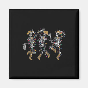 Dansende Skeletshirt Voor Vrouwen. Cowboy Skelette Magneet