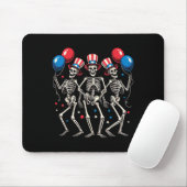 Dansende Skeletten 4 juli Funny Independence D Muismat (Met muis)