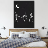 Dansende skeletten canvas afdruk (Insitu (Slaapkamer))