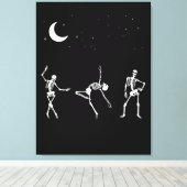 Dansende skeletten canvas afdruk (Insitu (Houten vloer))