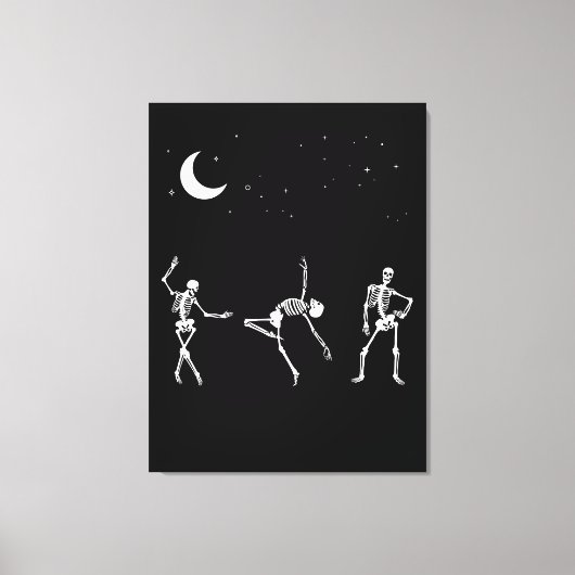 Dansende skeletten canvas afdruk (Voorkant)