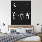Dansende skeletten canvas afdruk (Insitu (Slaapkamer))