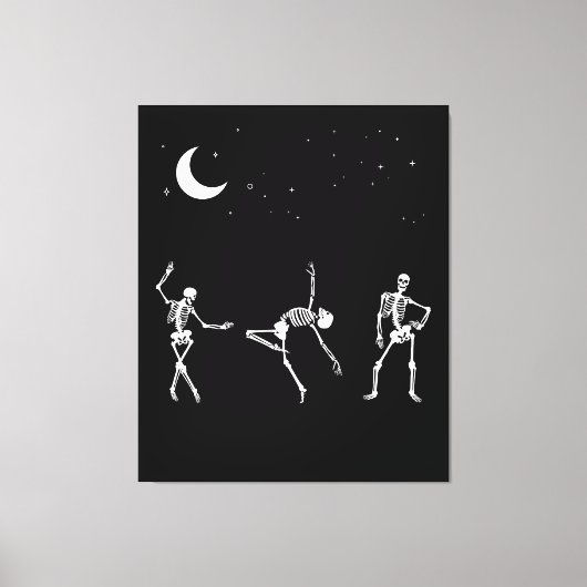 Dansende skeletten canvas afdruk (Voorkant)