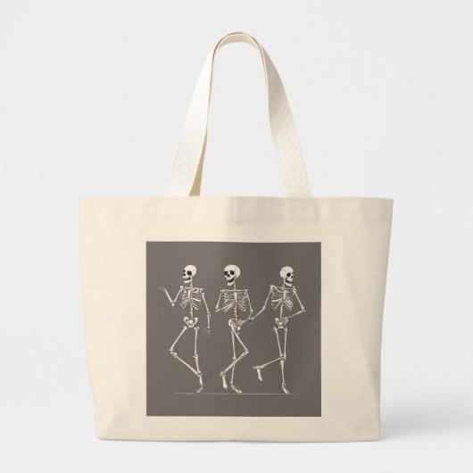 Dansende skeletten canvas tas (Voorkant)