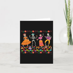 Dansende skeletten Dag van de Dode Mexicaanse Dia  Kaart