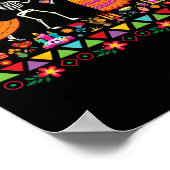 Dansende skeletten Dag van de Dode Mexicaanse Dia  Poster (Hoek)