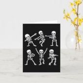 Dansende skeletten Dance Challenge Boys Girl Kinde Kaart (Gele Bloem)