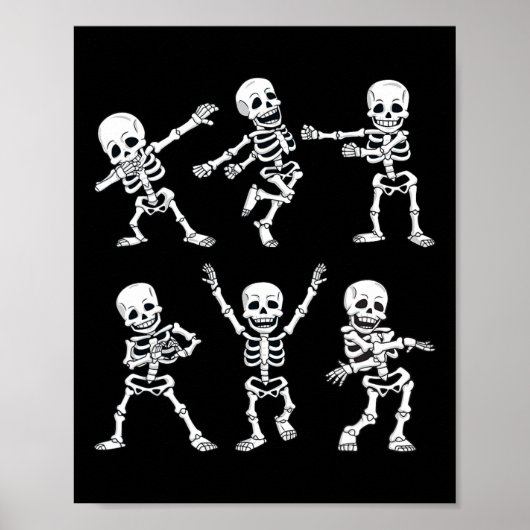 Dansende skeletten Dance Challenge Boys Girl Kinde Poster (Voorkant)