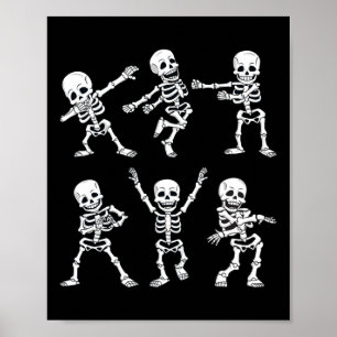 Dansende skeletten Dance Challenge Boys Girl Kinde Poster
