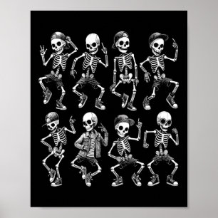 Dansende skeletten Dance Challenge Boys Girl Kinde Poster