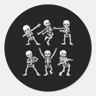 Dansende skeletten Dance Challenge Boys Girl Kinde Ronde Sticker