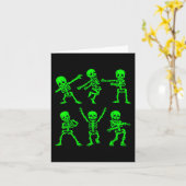 Dansende skeletten Dance Challenge Girl Boys Kinde Kaart (Gele Bloem)