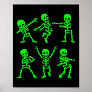 Dansende skeletten Dance Challenge Girl Boys Kinde Poster
