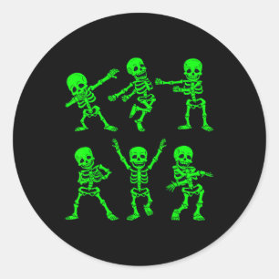 Dansende skeletten Dance Challenge Girl Boys Kinde Ronde Sticker