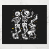 Dansende skeletten Dance Challenge Halloween Bier Etiket (Enkel label)