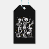 Dansende skeletten Dance Challenge Halloween Cadeaulabel (Achterkant)