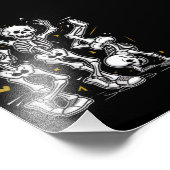 Dansende skeletten Dance Challenge Halloween Foto Afdruk (Hoek)