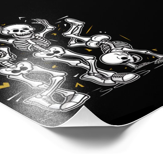 Dansende skeletten Dance Challenge Halloween Foto Afdruk (Hoek)