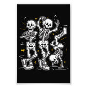 Dansende skeletten Dance Challenge Halloween Foto Afdruk (Voorkant)