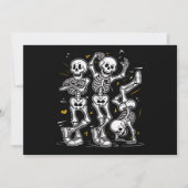 Dansende skeletten Dance Challenge Halloween Kaart (Voorkant)