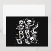 Dansende skeletten Dance Challenge Halloween Kaart (Voorkant / Achterkant)