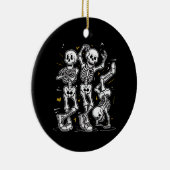 Dansende skeletten Dance Challenge Halloween Keramisch Ornament (Rechts)