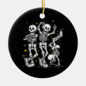 Dansende skeletten Dance Challenge Halloween Keramisch Ornament (Voorkant)