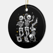 Dansende skeletten Dance Challenge Halloween Keramisch Ornament (Links)