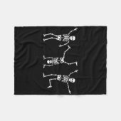 Dansende skeletten Dance Challenge Halloween Scary Fleece Deken (Voorkant (Horizontaal))