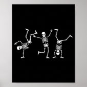 Dansende skeletten Dance Challenge Halloween Scary Poster (Voorkant)