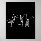 Dansende skeletten Dance Challenge Halloween Scary Poster (Voorkant)