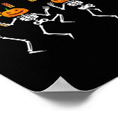 Dansende skeletten Dance Challenge Halloween Scary Poster (Hoek)