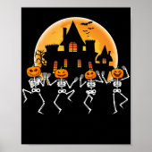 Dansende skeletten Dance Challenge Halloween Scary Poster (Voorkant)