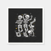 Dansende skeletten Dance Challenge Halloween Servet (Voorkant)