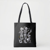Dansende skeletten Dance Challenge Halloween Tote Bag (Voorkant)