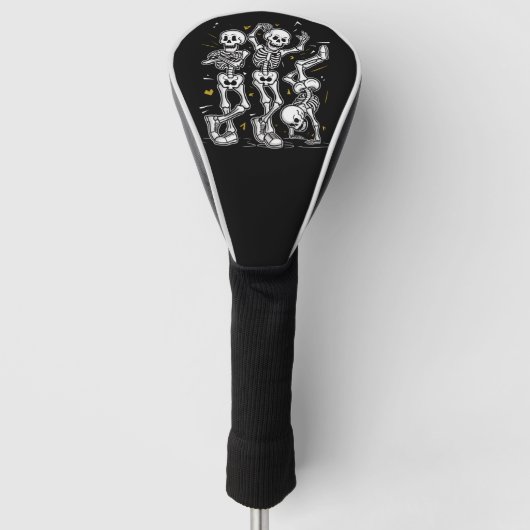 Dansende Skeletten Dans Challenge Halloween Golfheadcover (Voorkant)