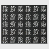 Dansende Skeletten Dans Uitdaging Halloween  Cadeaupapier (Vlak)
