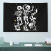 Dansende Skeletten Dans Uitdaging Halloween  Spandoek (Beurs)