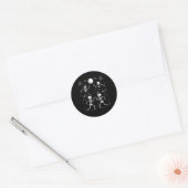 Dansende Skeletten Dans Uitdaging Kinderen Hallowe Ronde Sticker (Envelop)