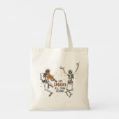 Dansende skeletten die ik het hele jaar door bedwe tote bag (Achterkant)