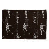 Dansende skeletten: eigenzinnige naadloze achtergr kussensloop (Achterkant)