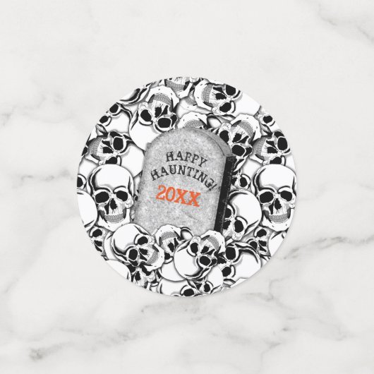 Dansende skeletten en grafsteen Halloween ID540 Confetti (Kleine voorkant)