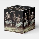 Dansende skeletten Gotische bruiloft Bedankdoosjes (Voorkant Zijde)