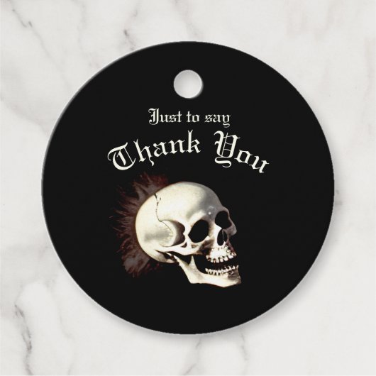 Dansende skeletten Gotische bruiloft Bedankjes Labels (Voorkant)