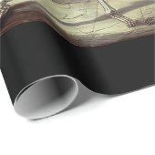 Dansende skeletten Gotische bruiloft Cadeaupapier (Rol Hoek)